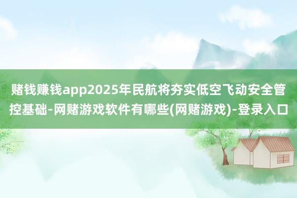 赌钱赚钱app2025年民航将夯实低空飞动安全管控基础-网赌游戏软件有哪些(网赌游戏)-登录入口