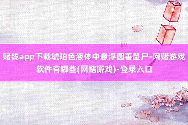 赌钱app下载琥珀色液体中悬浮圆善鼠尸-网赌游戏软件有哪些(网赌游戏)-登录入口
